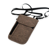 남자 여자를 위한 여권 홀더를 막는 RFID를 가진 주문 휴대용 여행 결박 주머니 목 지갑