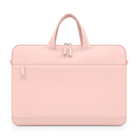 핑크 학교 비즈니스 부드러운 여자 여자 숙녀 토트 메신저 가방 컴퓨터 케이스 가방 여행을위한 노트북 슬리브