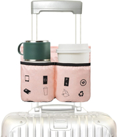 수하물 여행 컵 홀더 무료 손 음료 캐디 재사용 가능한 음료 캐리어 컵 홀더 도매