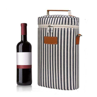 사용자 정의 휴대용 두 병 절연 와인 가방 절연 캠핑 파티 여행 열 와인 캐리어 쿨러 가방