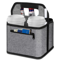 사용자 지정 여행 첨부 파일 음료 캐리어 컵 홀더 재사용 가능한 수하물 음료 병 손잡이가있는 음료 캐리어 가방