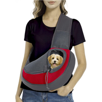 통기성 메쉬 애완 동물 캐리어 슬링 애완 동물 고양이 미끄럼 방지 어깨 끈이있는 개를위한 크로스 바디 개 산책 가방 운반