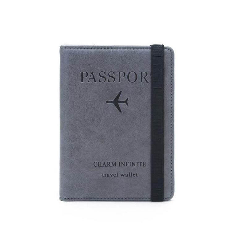 럭셔리 PU 가죽 여권 커버 신용 카드 소지자 여행 지갑 항공 여행을위한 도난 방지 RFID 여권 소지자