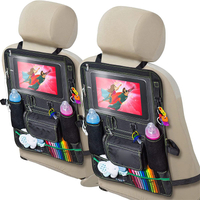 대형 스토리지 아기 유아용 태블릿 홀더 iPad 터치 스크린 아기 유모차에 적합 킥 매트 뒷좌석 보호대