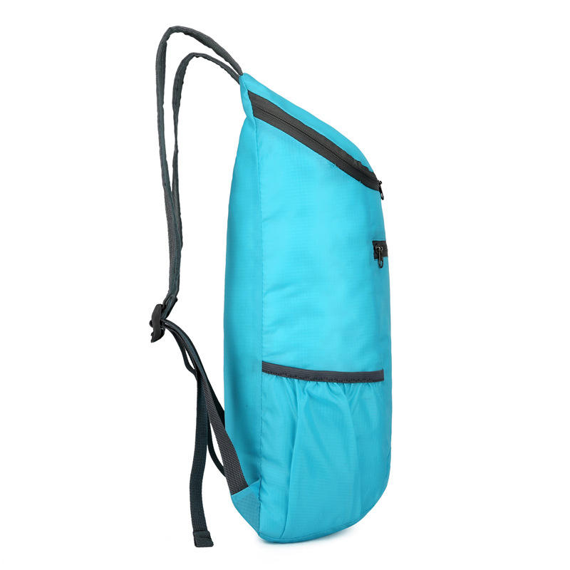 접이식 야외 여행 쇼핑 캐주얼 배낭 가방 접이식 맞춤형 로고 스포츠 배낭 210d 가방 라이트 데이 팟