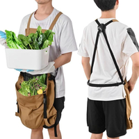원예 수확을위한 포켓이있는 정원 앞치마 남성용 여성용 퀵 릴리스 포켓이있는 잡초 방수 앞치마