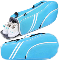 제조 업체 사용자 정의 테니스 가방 테니스 라켓 가방 남성과 여성 보호 및 신발 분리기와 고정 패드 라켓 가방