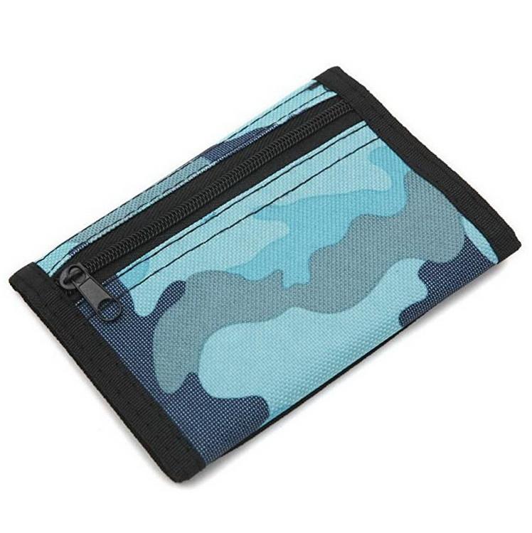도매 Camo 소년 키즈 패션 RFID 신용 카드 소지자 케이스 키 체인이있는 휴대용 Trifold 지갑