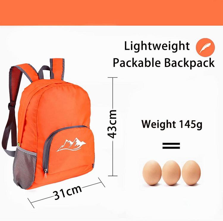 도매 15l 경량 packable 다시 팩 방수 캐주얼 스포츠 접이식 가방 팩 캠핑 하이킹 배낭