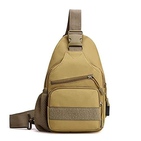 남자를위한 Crossbody 어깨 가방 슬링 가방 야외 여행 하이킹 데이 팟 캐주얼 가슴 배낭 USB 케이블 노란색 저렴한 도매