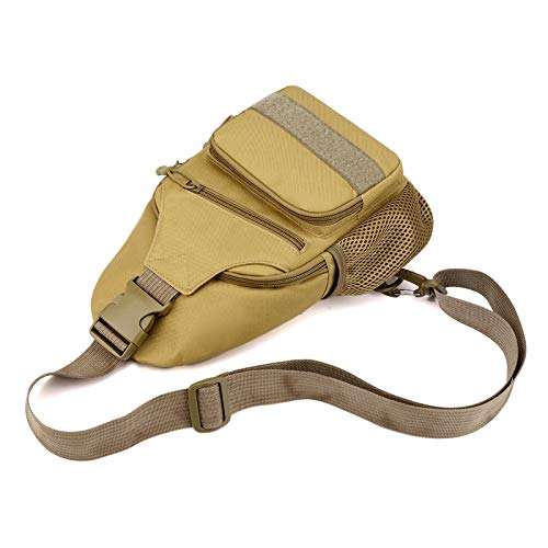 남자를위한 Crossbody 어깨 가방 슬링 가방 야외 여행 하이킹 데이 팟 캐주얼 가슴 배낭 USB 케이블 노란색 저렴한 도매