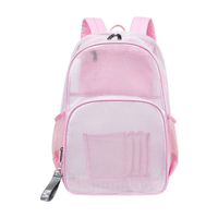 사용자 정의 노트북 학생 가방 메쉬 배낭 반투명 방수 배낭 가방 청소년을위한 소녀 학교 가방