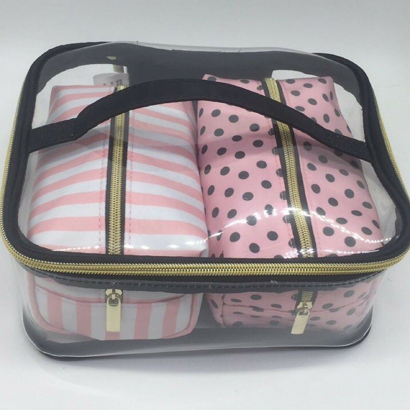 화장품 가방 여행 주최자 세면 용품 가방 세트 핑크 메이크업 보관 걸이 가방